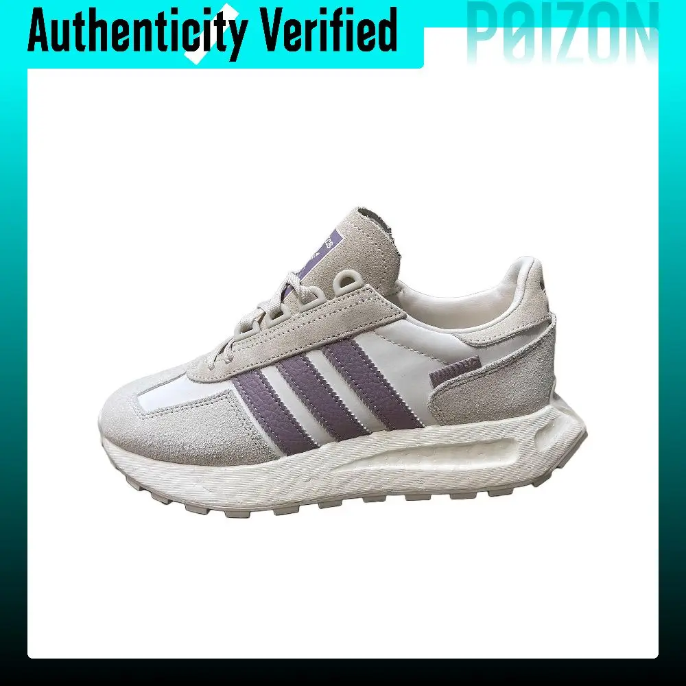 Adidas Originals Retropy E5 Comfortable Slip Resistant Abrasion Resistant Low top Casual Shoes Unisex Gray White JQ0008