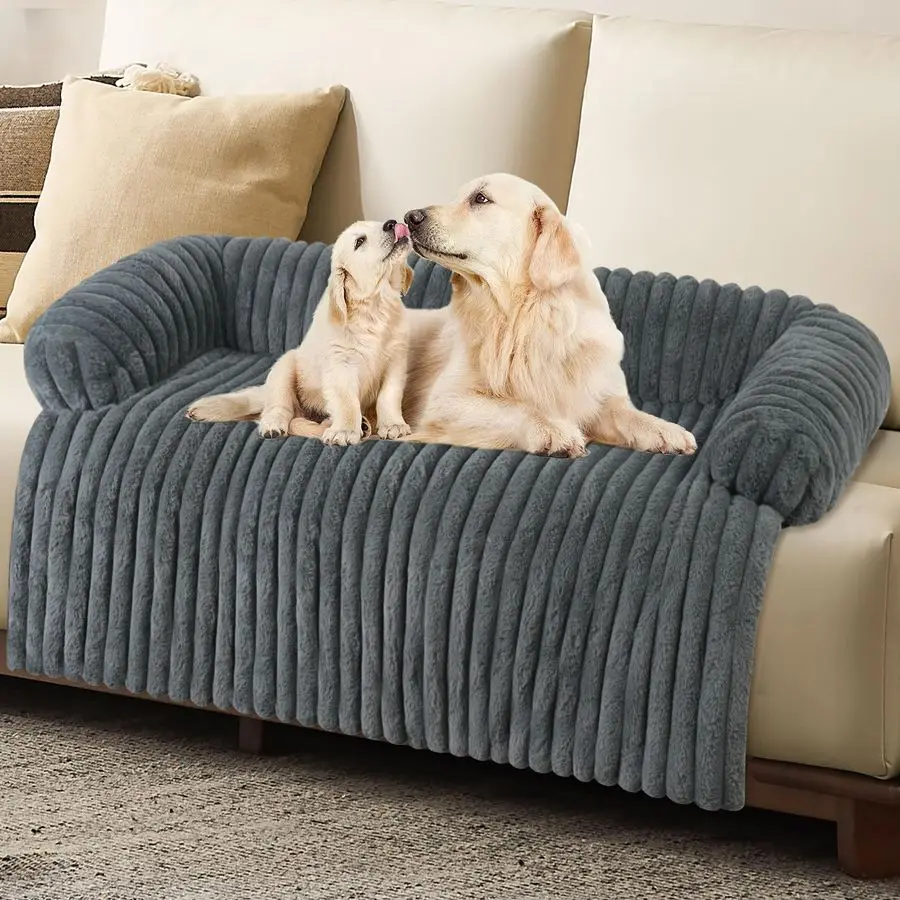 Day Luxurious Dog Couch Bed, Washable Calming Dog Couch Cover, Removable Couch Protector for Dogs, Waterproof Sofa Bed, Pet Bed