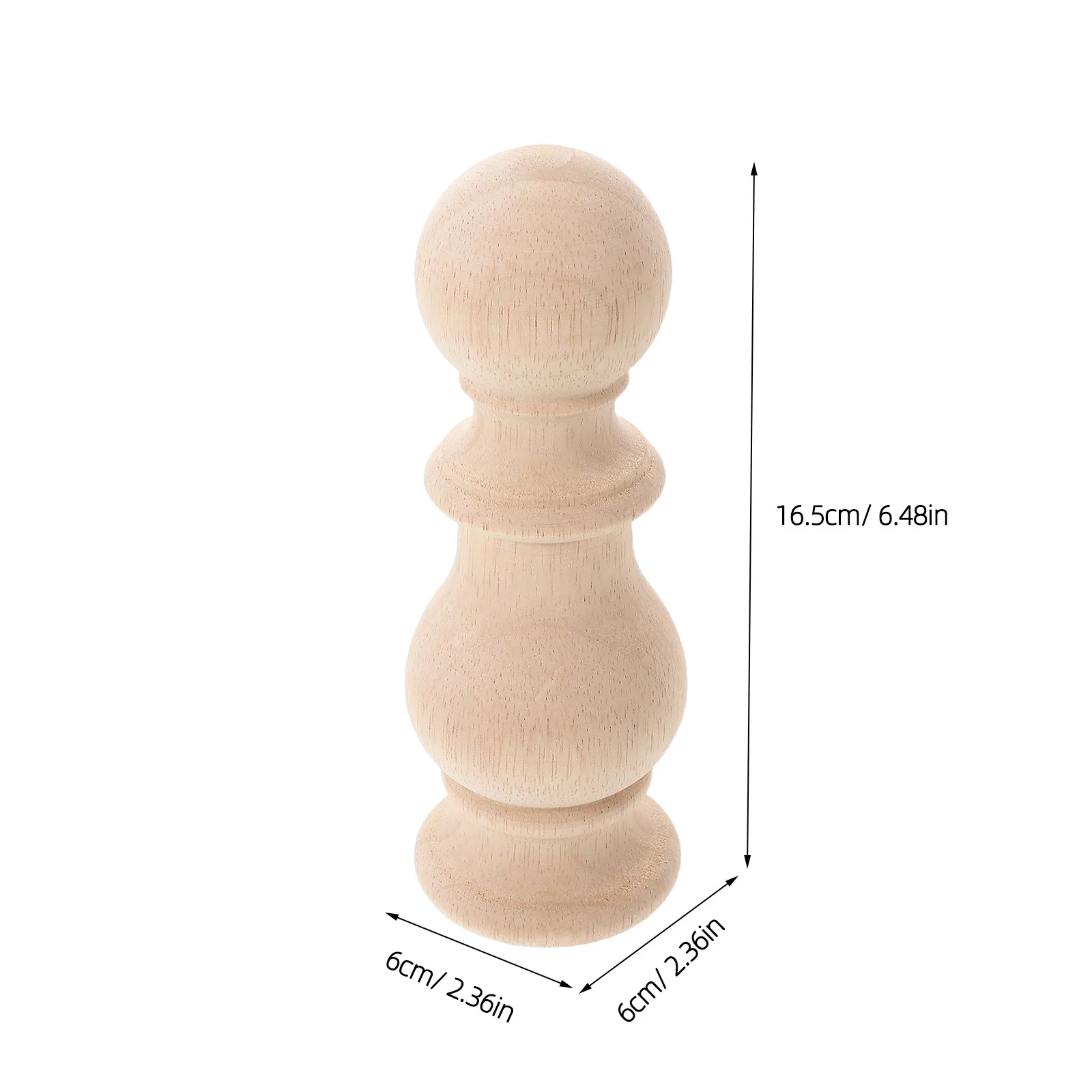 Unfinished Solid Wood Finials Natural Rustic Decorative Ball Pointed Toppers for Bed Posts Staircase Canopy Curtain Rods DIY view 4