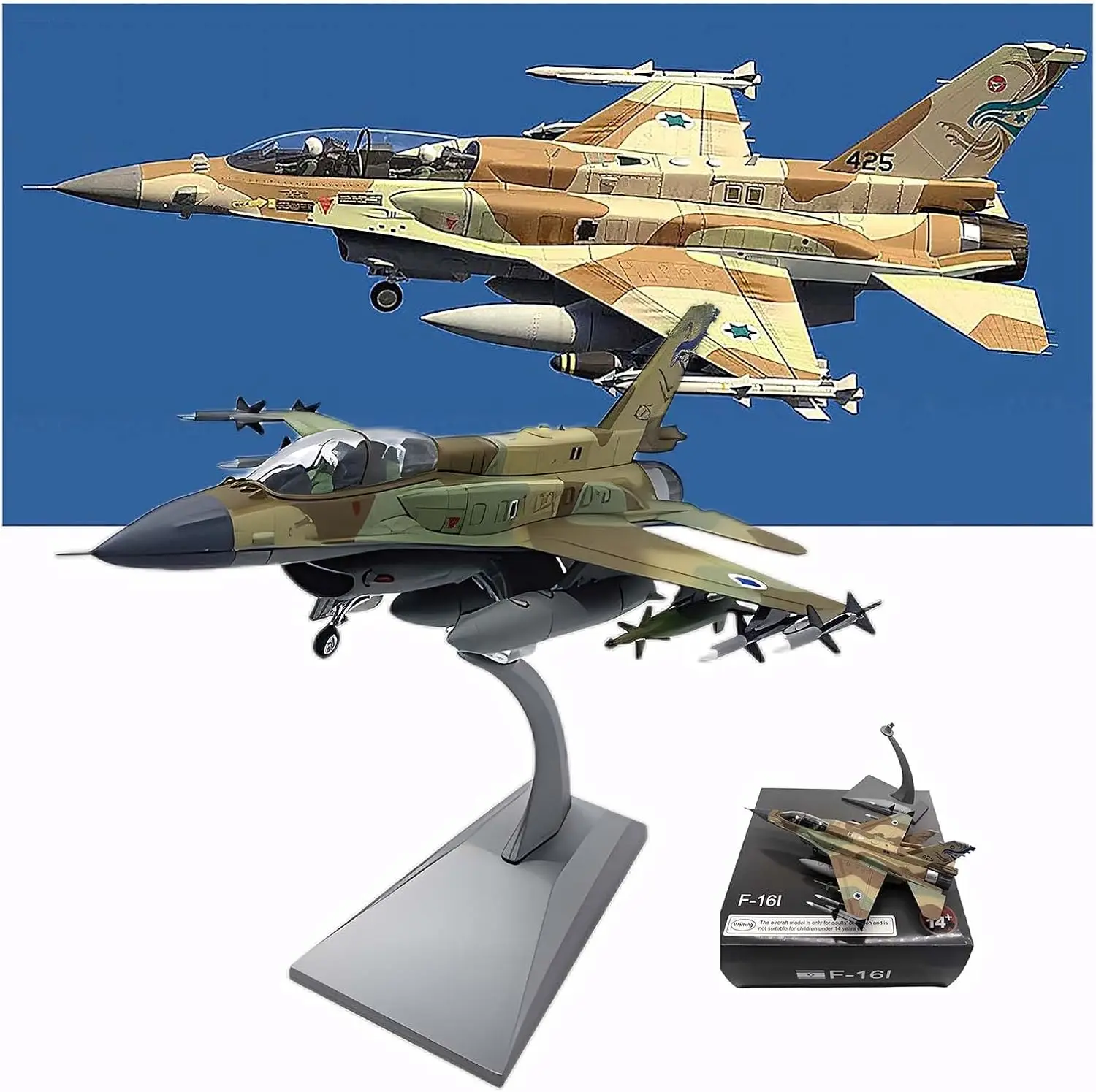1-72-l'aeronautica-israeliana-f-16i-storm-thunder-fighter-simulazione-lega-negev-squadron-no-425-f16-modello-di-aereo-finito