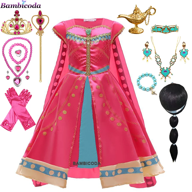 Kids Carnival Party Jasmine cosplay Costume for girls children's dress princess girl dress role costume Performance Costume