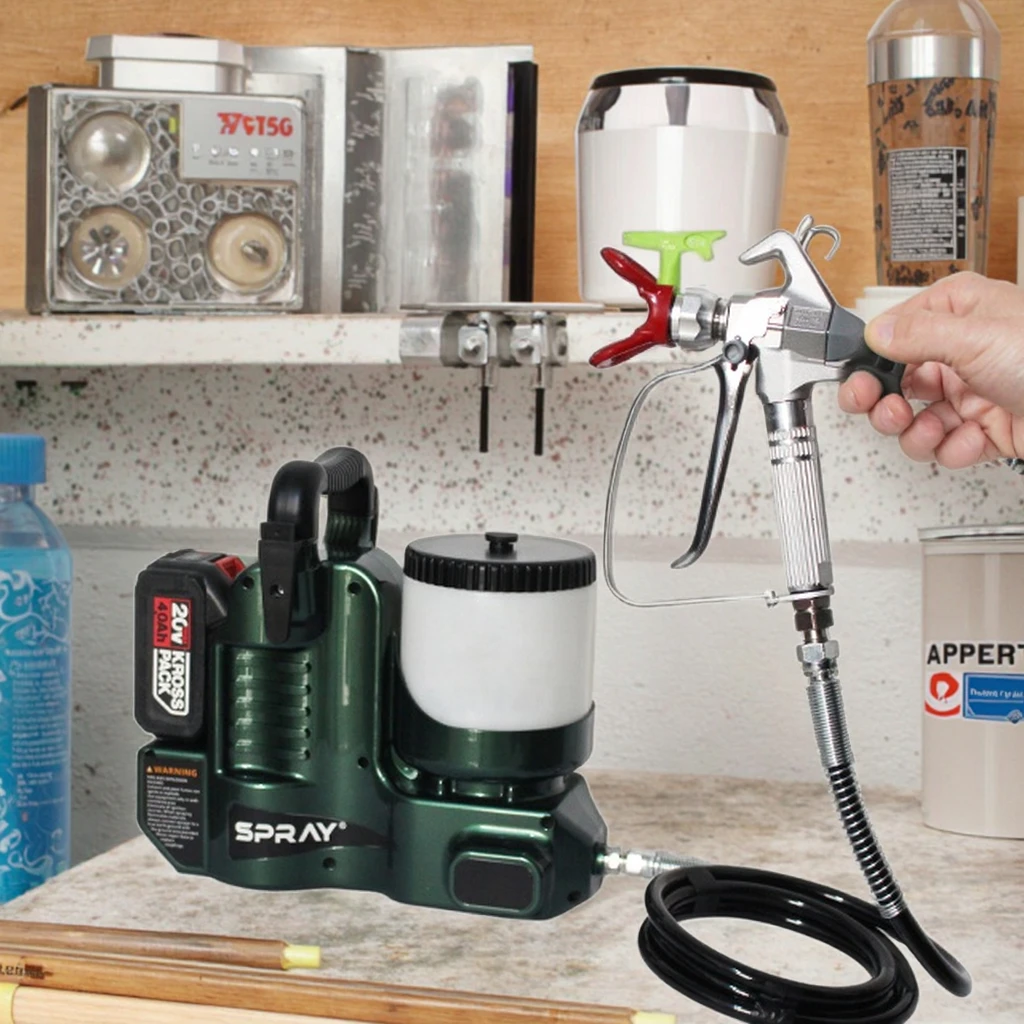 High-Quality 21V Lithium Battery Portable Airless Paint Sprayer for Ceiling and Wall Finishes