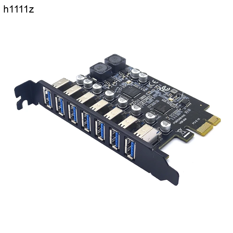 USB 3,0 PCI Express адаптер PCI e на 7 портов USB 3 Расширенный адаптер карта USB3 PCIe PCI-e x1 преобразователь контроллера для настольного ПК