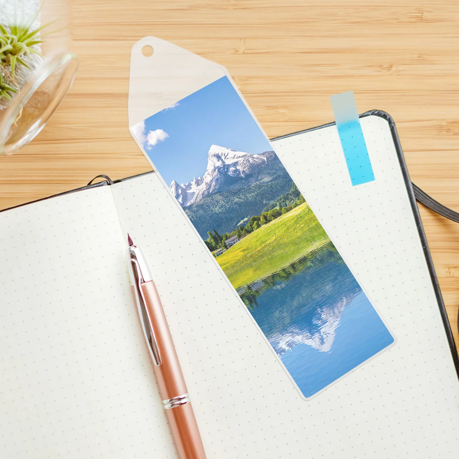 

10 Pcs Bookmark Protective Cover Clear PVC Transparent Display Covers Lightweight Waterproof Hole Punch Hanging Bookmark