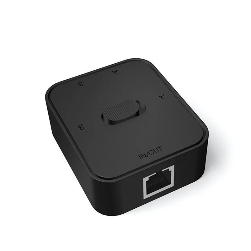 MQXGF 2 Port RJ45 LAN CAT6 Network Switch Selector 1000Mbps 2 in 1 Out/1 in 2 Out Internal External Network Switcher Splitter