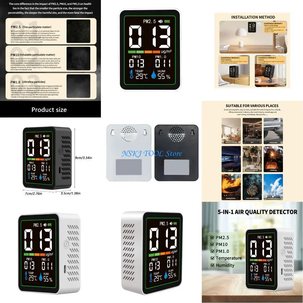 L8RC Realtime Data Includes Digital Screen for Home Office Gas Analyzers