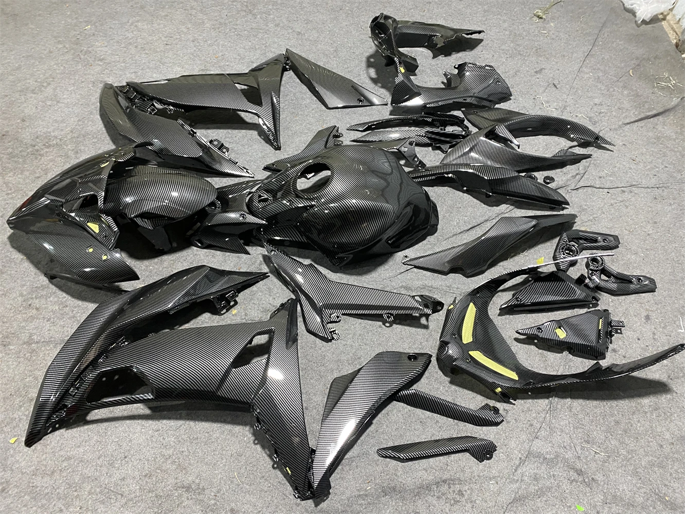 for Kawasaki NINJA 650 ER-6F 2017 2018 2019 motorcycle carbon fiber fairing ABS injection body decoration kit ninja650 17 18 19
