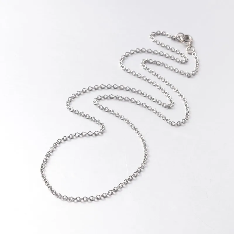 5pc 316 Surgical Stainless Steel Cable Chain Necklaces with Brass Spring Ring Clasps Stainless Steel Color 20 inch(50.8cm)