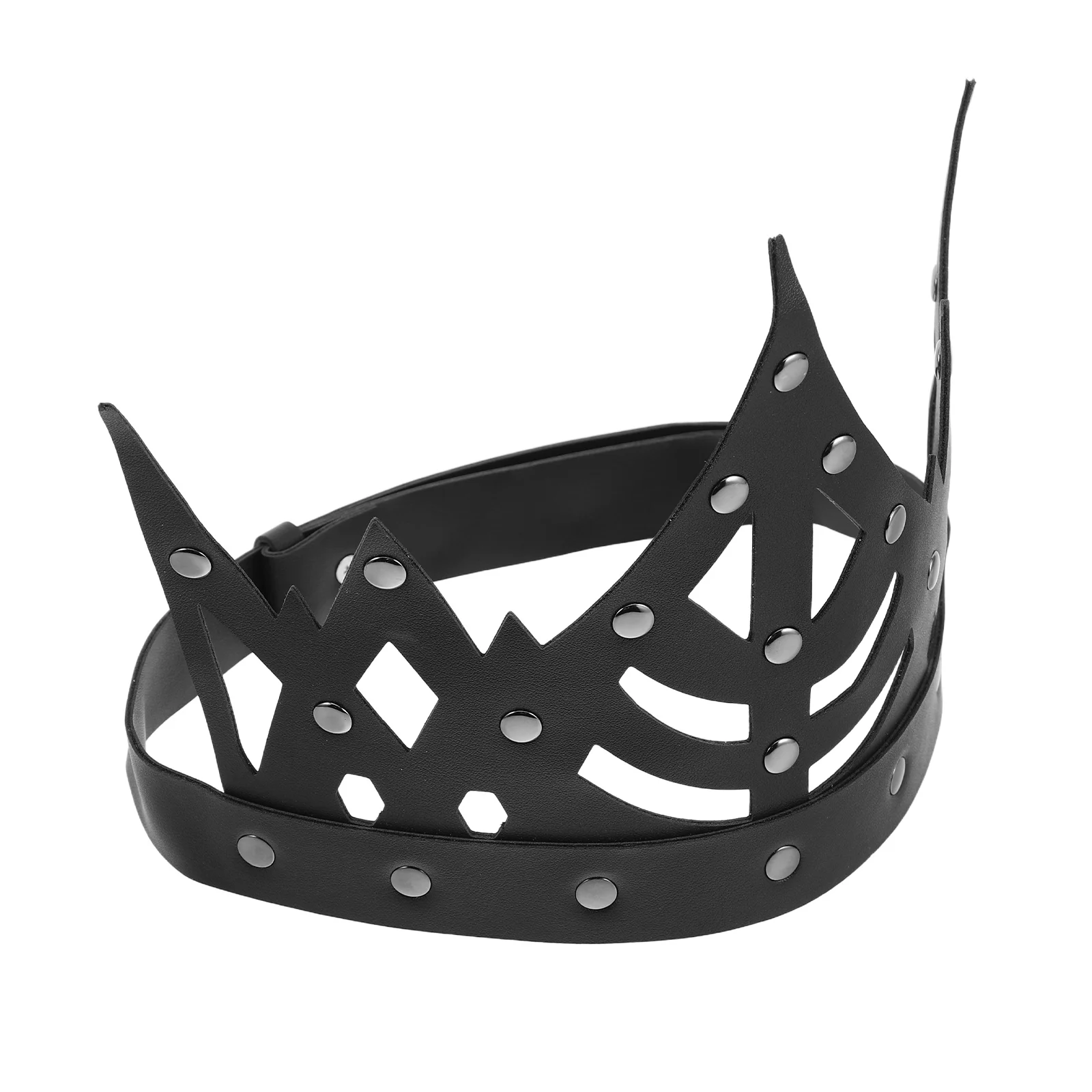 

Gothic Punk Crown Festival Accessories for Women ing Headpiece Headband Ornament Costume Decor Black Headdress