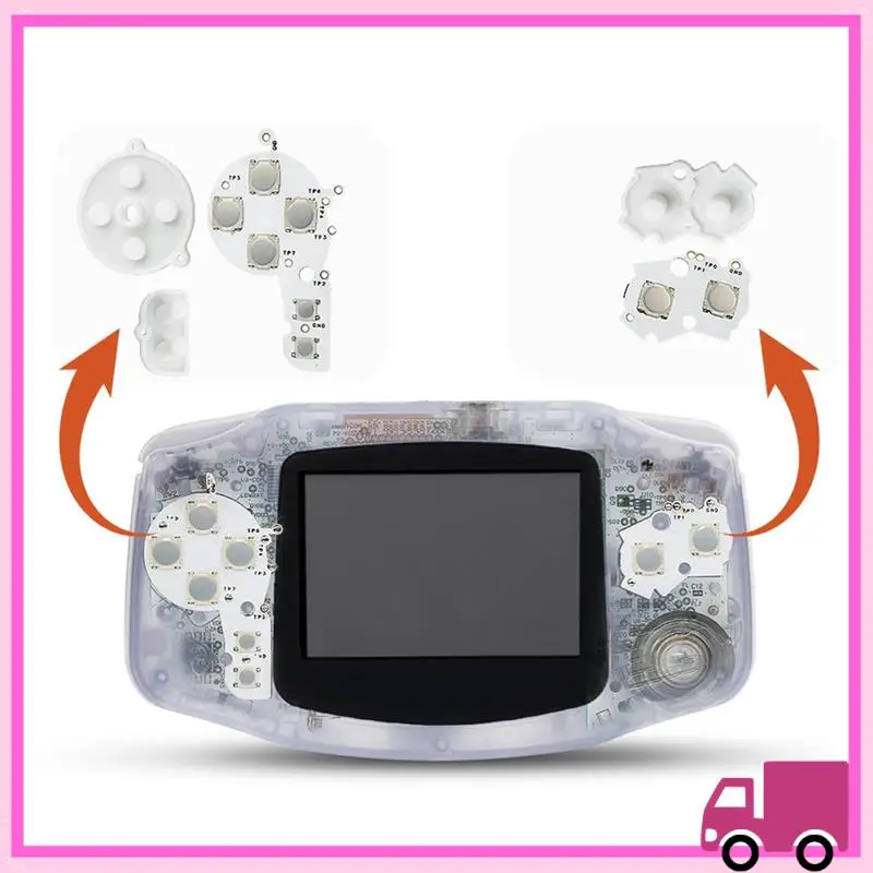 Compact For GBA Membrane Button Tactile Upgrade Modify Kit With Screwdriver Kit For GBA Console Replacement Repairs Accessories