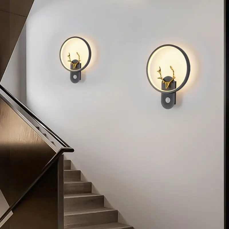 

Современный простой настенный светильник с датчиком движения для лестниц, прихожей, коридора, входа, с радарным датчиком, для гардеробной