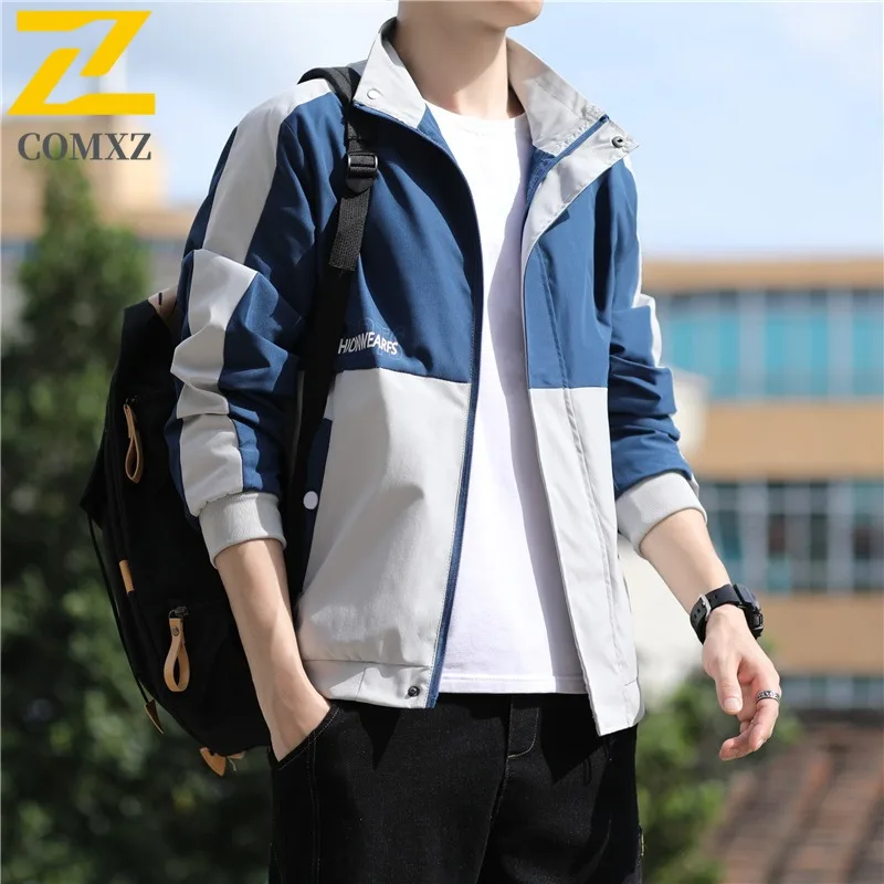 

Men Outdoor Sport Hard Shell Windbreaker Spring Autumn Waterproof windproof Outdoor Hiking Mountaineering Jacket Breathable Coat