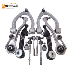 14PCS Front Tie Rod End Upper Lower Control Arm Kit For Mercedes-Benz W220