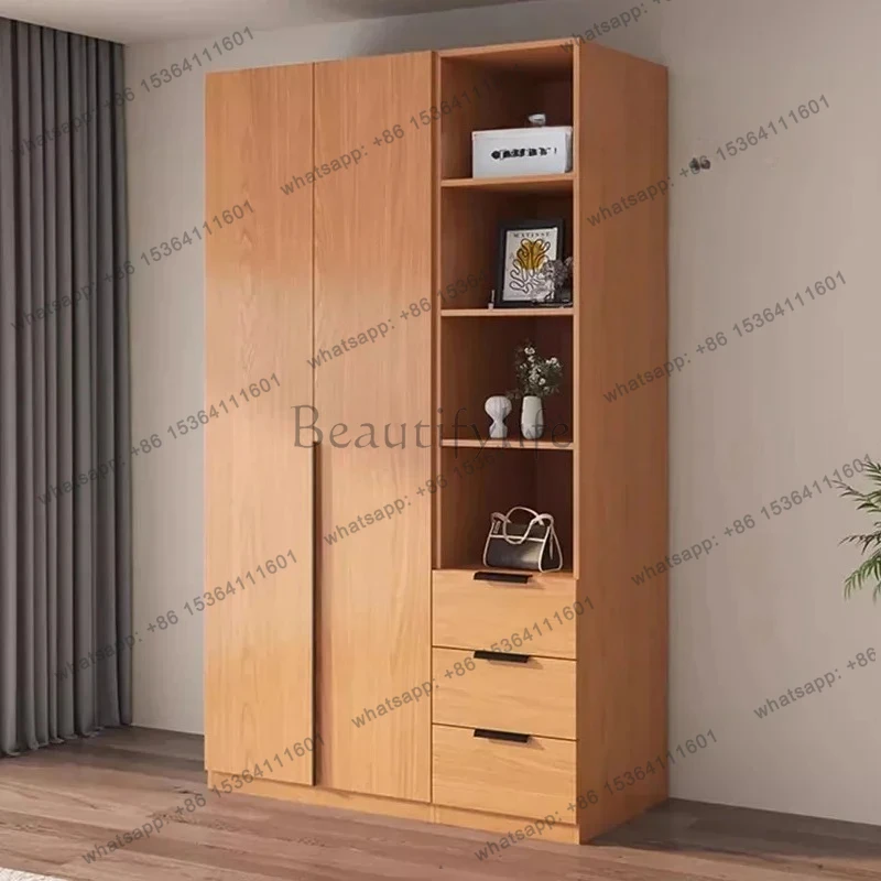 

Bedroom Organizer Wardrobe Storage Cupboard Drawers Wooden Closet Filing Shelves Makeup Nordic Guarda Roupa Hotel Furniture