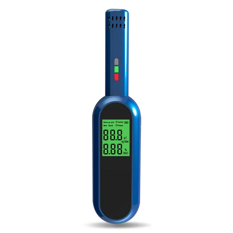 Portable Alcohol Detector Car High-Accuracy Breath Tester Rechargeable Fast Charging Alcohol Tester With Digital LCD Display