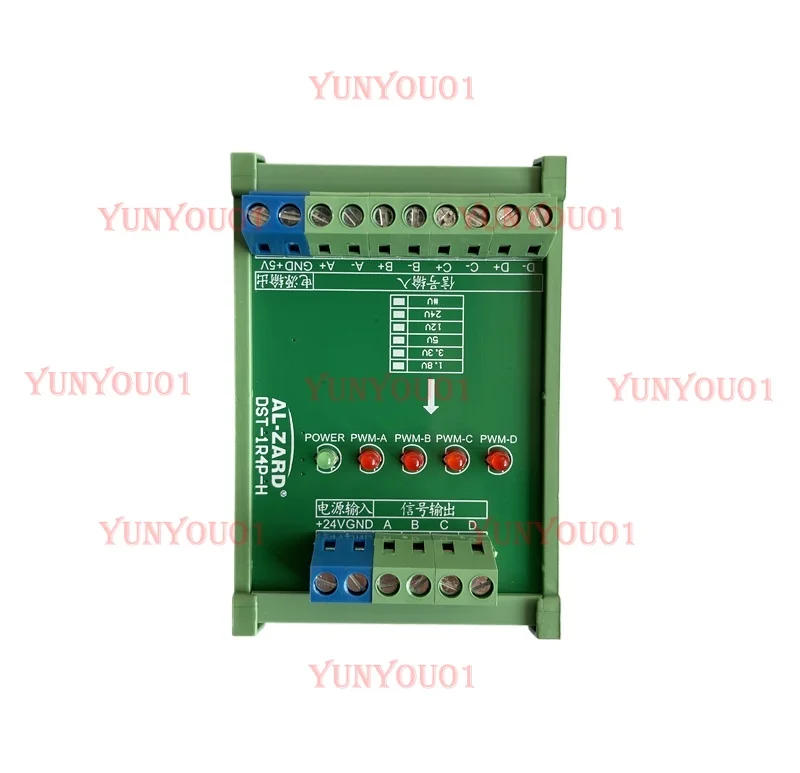 2, 3, and 4-channel Differential to Single-Ended Encoder Signal Converter, TTL to HTL, 5V to 24V