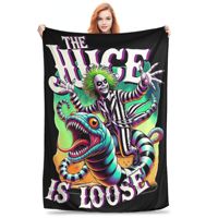 B-Beetlejuice 2 Horror Movie  Blanket Warm Cozy Fluffy The Juice is Loose Throw Blankets for Sofa 50x60 Inch Multi-size Throws