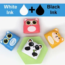 Children Name Seal Custom Double -layer Black and White ink Student's Stamp Kindergarten Clothes Waterproof Name Sticker Stamp