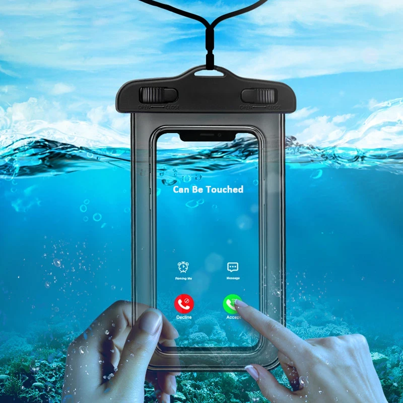 Sealed Waterproof Phone Case 4-7 inch For Iphone 15 Samsung Swimming Dry Bag Underwater Case Water Proof Bag Mobile Phone Cover