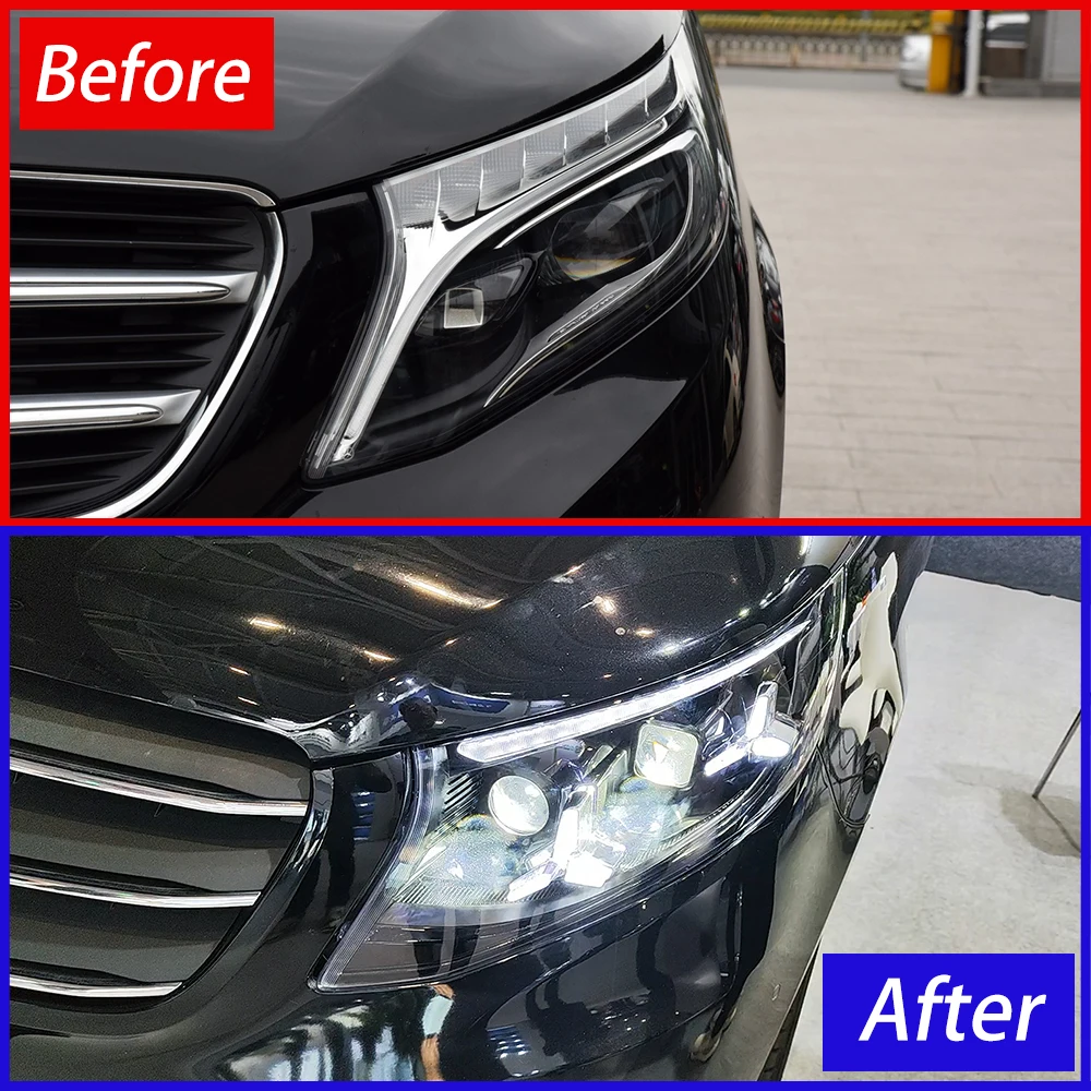 Auto LED Projector Lens Headlights Assembly For Benz Vito Metris W447 2016-2023 Upgrade New Style Startup Effect Plug and Play