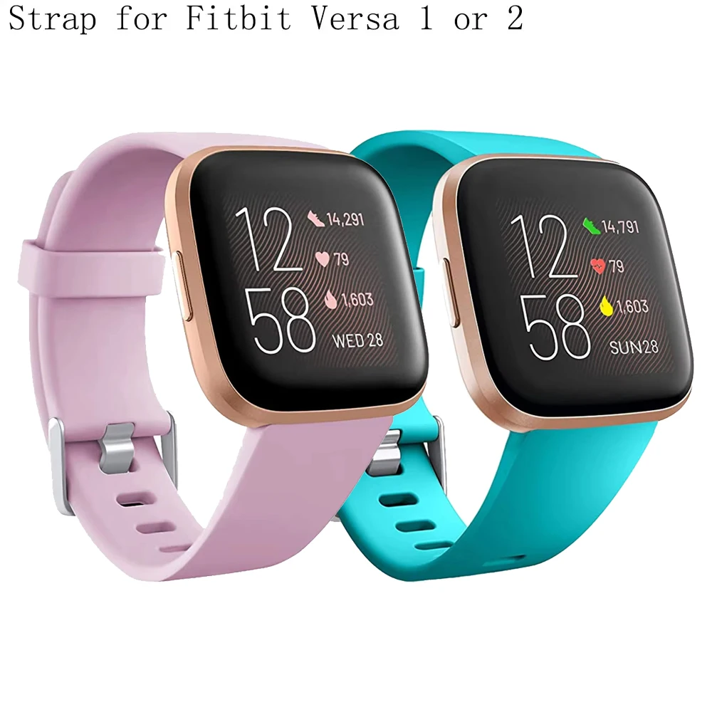 สายนาฬิกาซิลิโคนสําหรับ Fitbit Versa 2 1 Lite สายรัดข้อมือสําหรับ Fitbit Versa Watchband อุปกรณ์เสริม