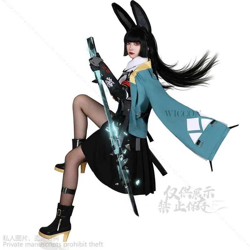 Nuovo gioco Zenless Zone Zero Hoshimi Miyabi Zenless Cosplay Costume gioco di ruolo Lolta Cos Dress Hallowmas Party parrucche animazione Prop