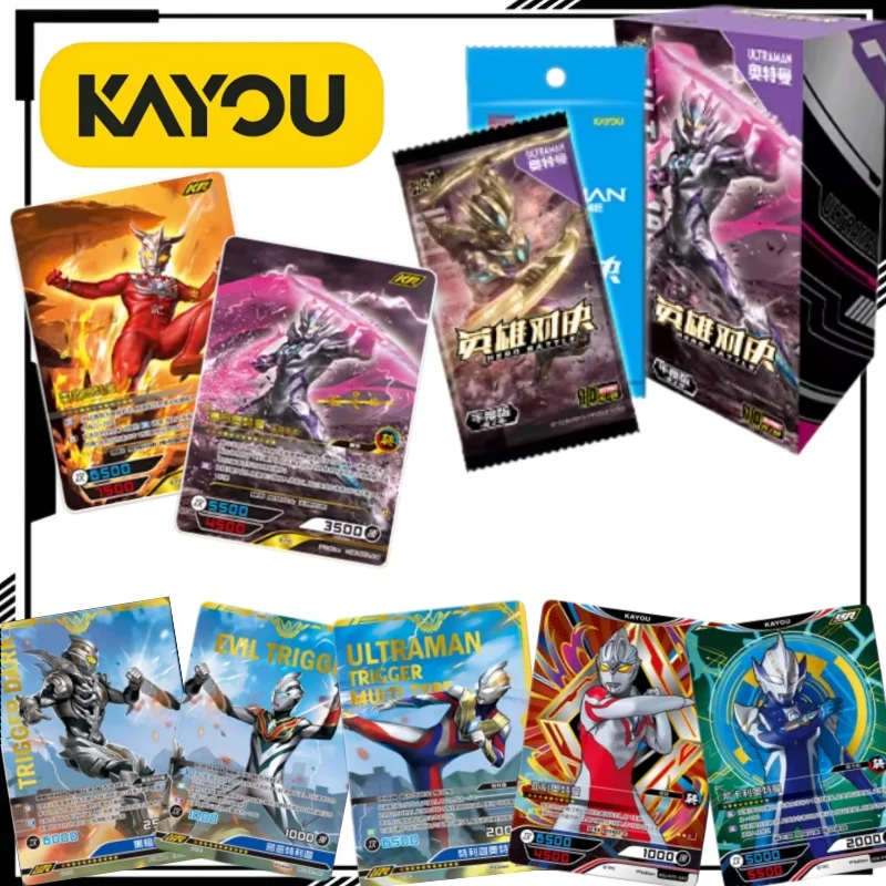 Tarjetas Coleccionables Oficiales KAYOU de Ultraman Hero Battle Edición Anual, Tarjetas de Anime de Ultraman, Regalo para Festivales