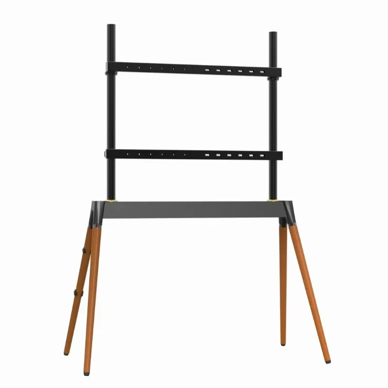 Factory Classic Easel Studio Black 55 - 86 inch Floor Standing TV Mount Carts with 4 Wood Legs VESA 600x400mm for Office Room