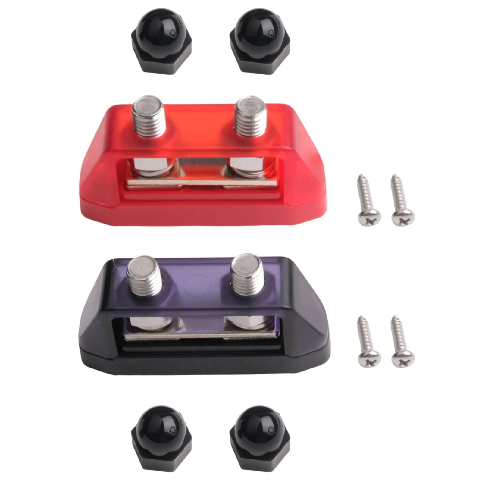 12V-48V Bus Bar M8 M10 DC Bus Bar Stainless Steel Studs Continuous Current 250 Amps Power Distribution For Yachts