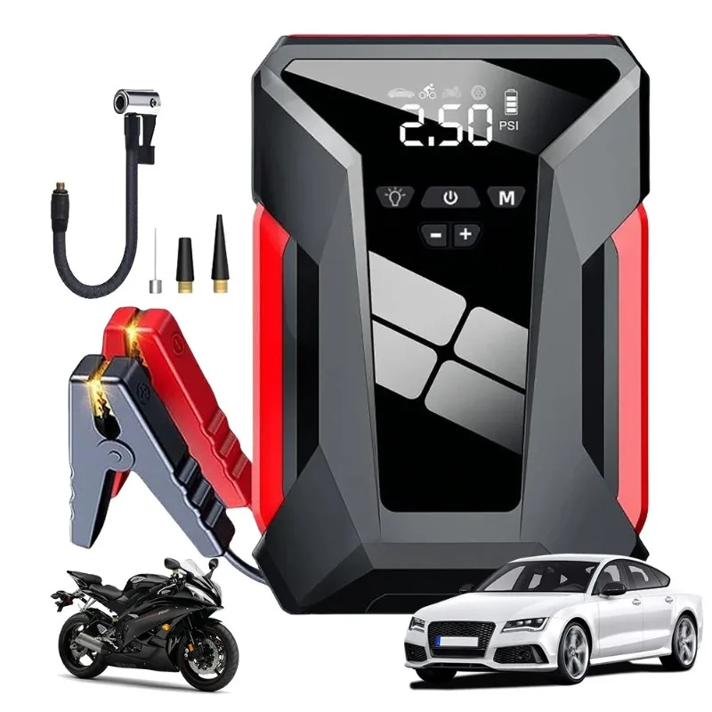 

39800mAh Car Jump Starter Air Pump Multi-Function4In1 Air Compressor Power Bank Car Battery Starter Starting Auto Tyre Inflator
