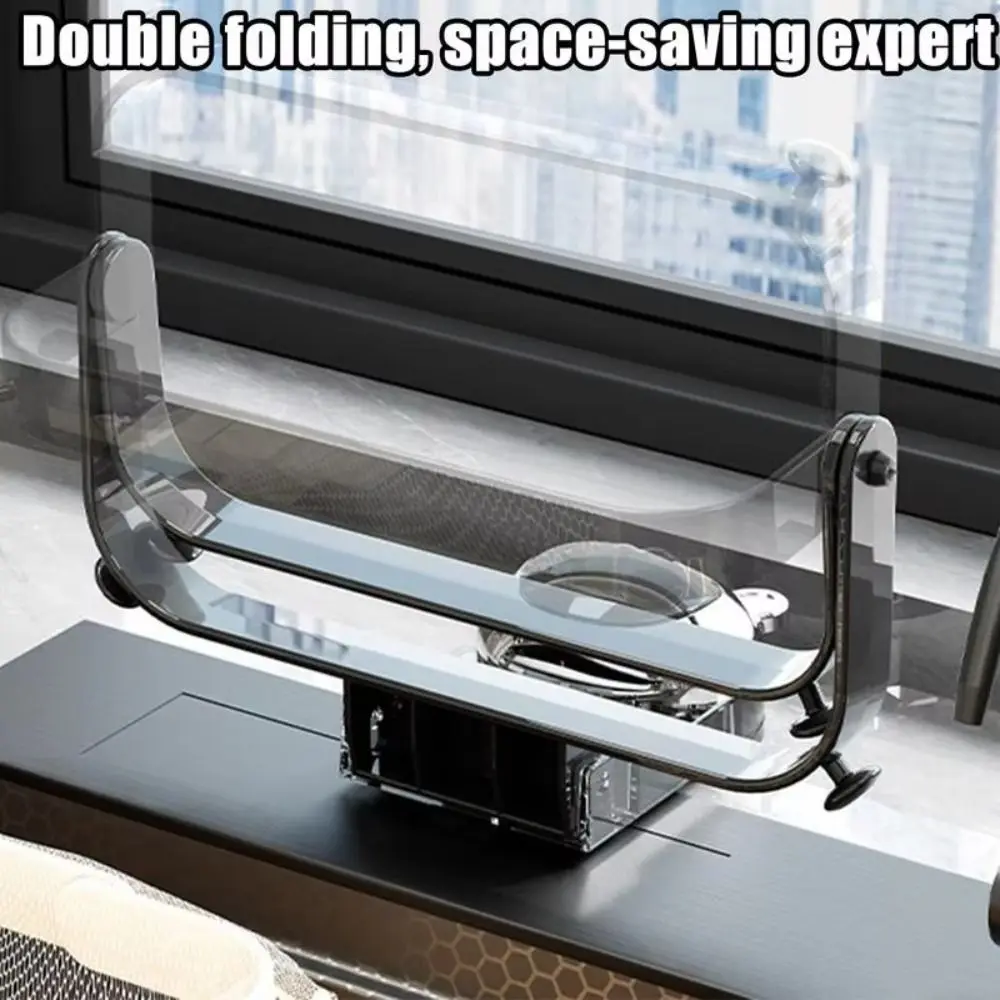 

Screen Suction Cup Drain Rack Multi-function Disposable Filter Net Drainage Rack Anti Clog Foldable Drainer Basket Sink Cleaning