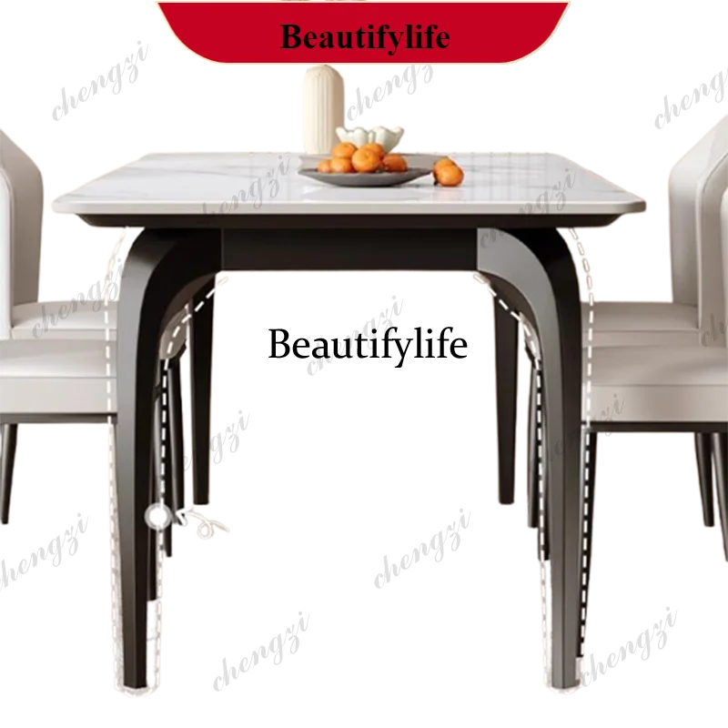 Mesas de Comedor Modernas y Sencillas K182, Mesas de Comedor Blancas de Estilo Nórdico Vintage de Lujo, Mesas Plegables para Acampar