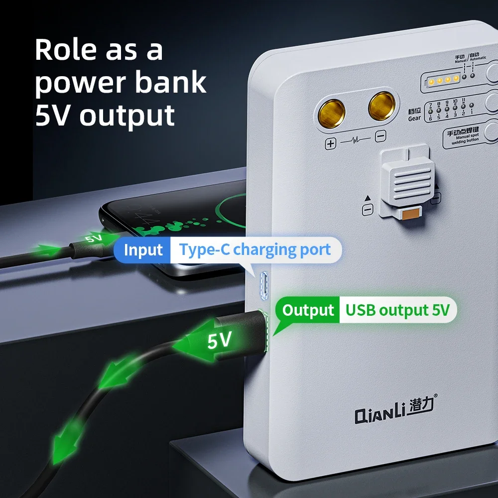 QianLi معكرون 2S ماكينة لحام نقطي محمولة آيفون 13/14 سلسلة بطارية فليكس أداة إصلاح لحام أوتوماتيكية/مانوا #5