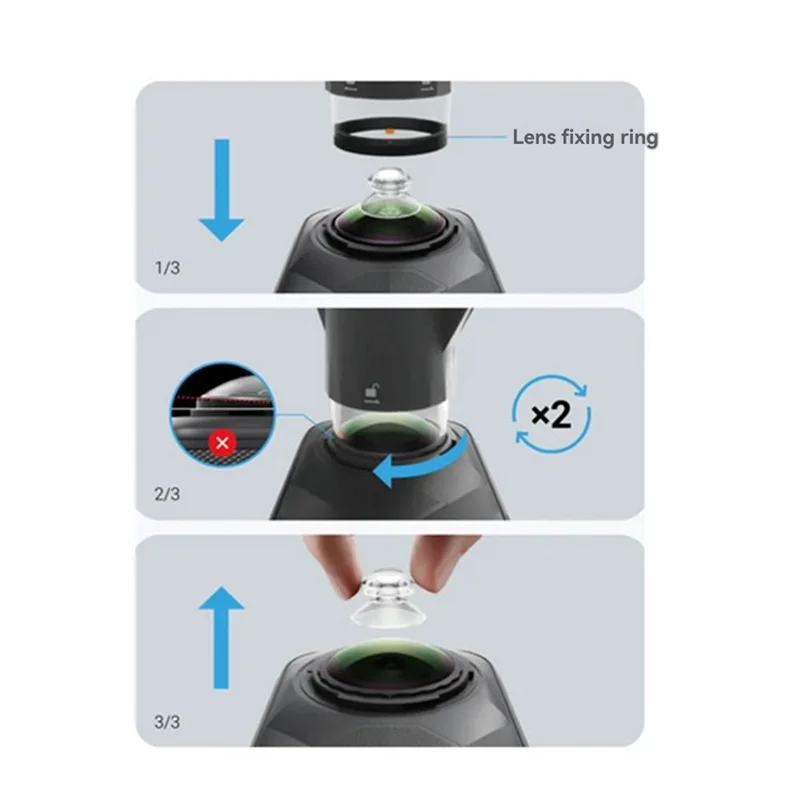 ABJF-Replacement Lens Glass For Insta360 X5 Camera Repair Parts Durable Spare Accessory