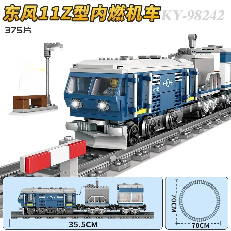 

98241-98242 Строительный блок, городской поезд, модель электропоезда, детская развивающая игрушка в сборе, креативный подарок