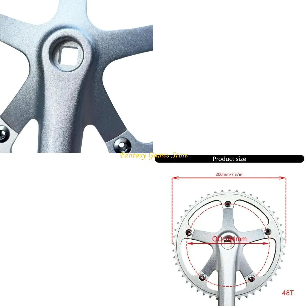 

R66E 165mm 48T Crankset для односкоростной и 9/10/11 Speed ​​Bike, Mountain Bike Road Bike Aluminum -сплаво