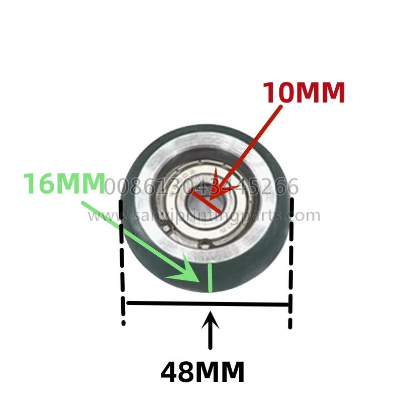 Komori S40 G40 L40 28 26 Printing Machine Feeder Feida paper feeding Front gauge of the paper pressing rubber wheel