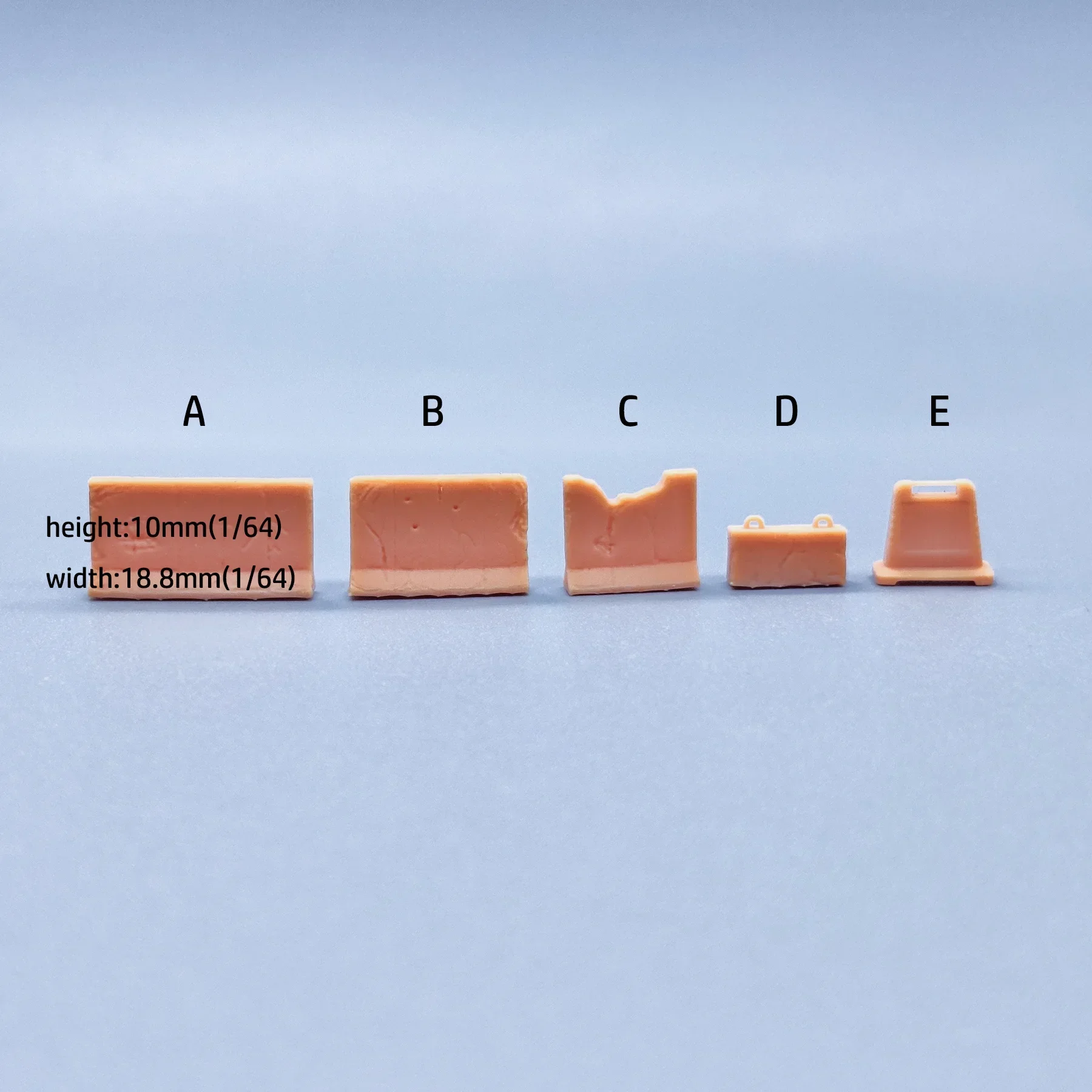 1/64 1/43 Patung Skala Model Resin Batu Dermaga Penghalang Jalan Partisi Semen Tidak Berwarna Miniatur Diorama Yang Dilukis dengan Tangan V224 V228