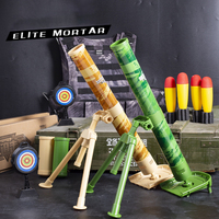 2023 New Children's Large Size Mortar Shells Toy Mortar Grenades Rocket Launch Shooting Toys for Boys Simulation Military Model