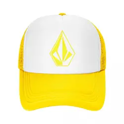 Best Of Yellow Volcom Mesh Baseball Cap Men Women Hip-Hop Trucker Worker Hats Surf Fashion Beach Adjustable Summer Golf Hats