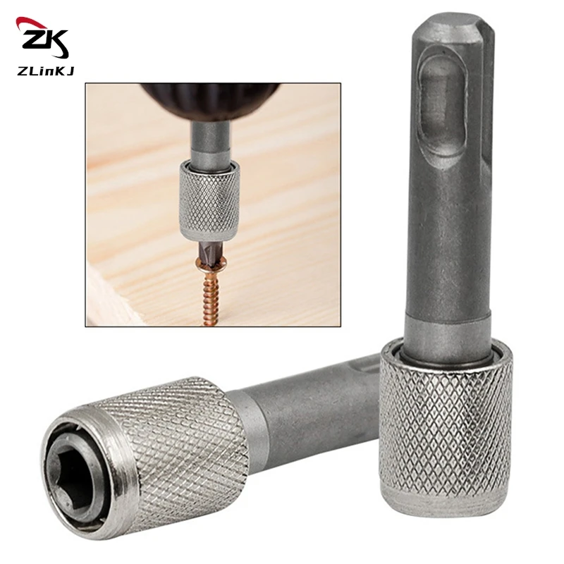 1pc Electric Hammer Conversion Connecting Rod Sleeve Round Shank to Hexagon Converter Impact Drill Head Adapter Tool Texture