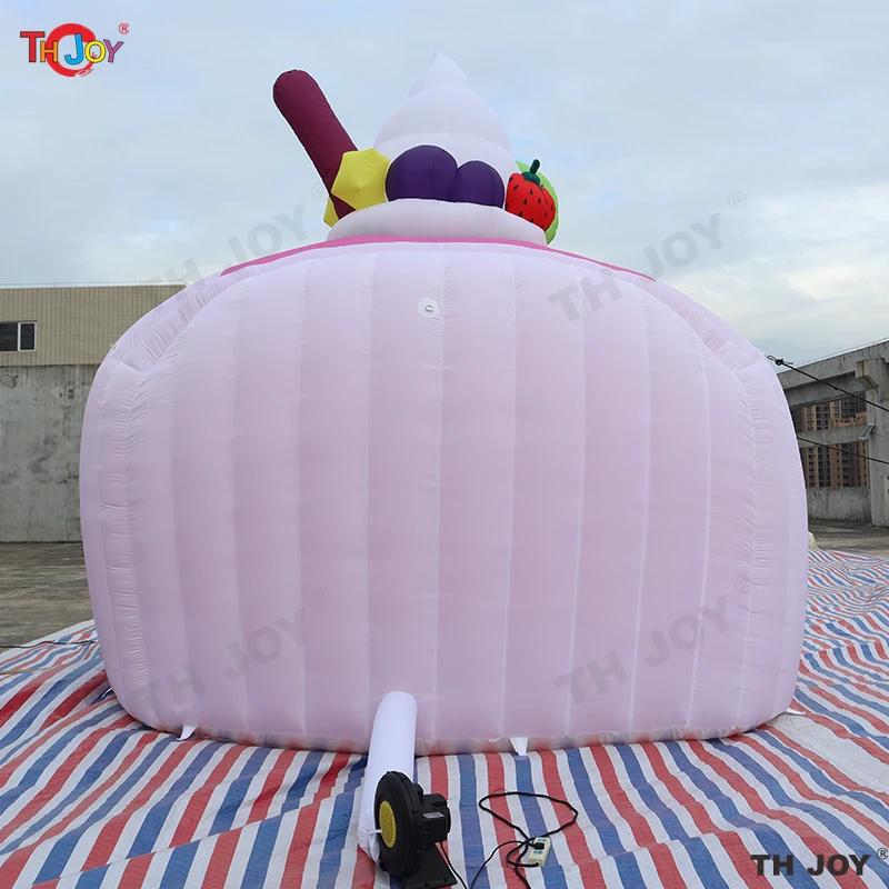 4x3m Pop Up Inflatable Ice Cream Kiosk Stand Booth for Decoration, Inflatable Ice Cream Selling Bar Tent