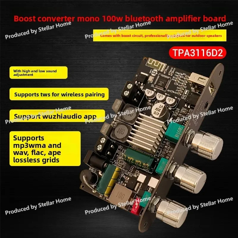 1001u with Boost Mono 100w Bluetooth Amplifier Board High and Low Bass Tws Outdoor Diy Speaker Tpa3116