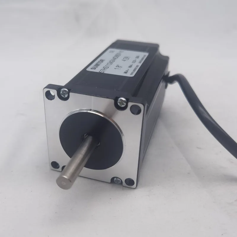 Motor paso a paso Nema23 bifásico 4 hilos 112mm 3Nm1.8 °   4.2A Longitud del eje 37 mm Diámetro del eje único 8 mm Motor híbrido de alto rendimiento