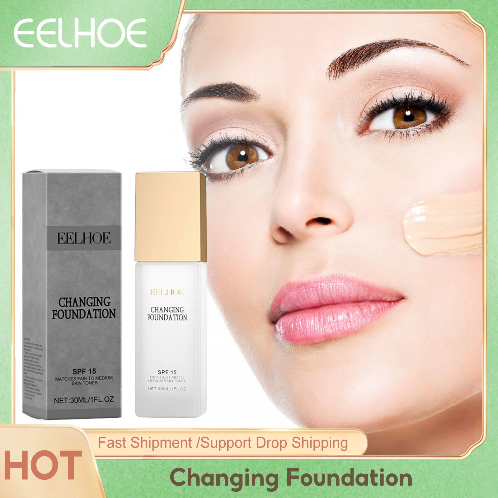 

Changing Foundation Full Coverage Scar Acne Sun Block Blemishes Concealer Brightening Skin Long Lasting Moisturizing Beauty Care