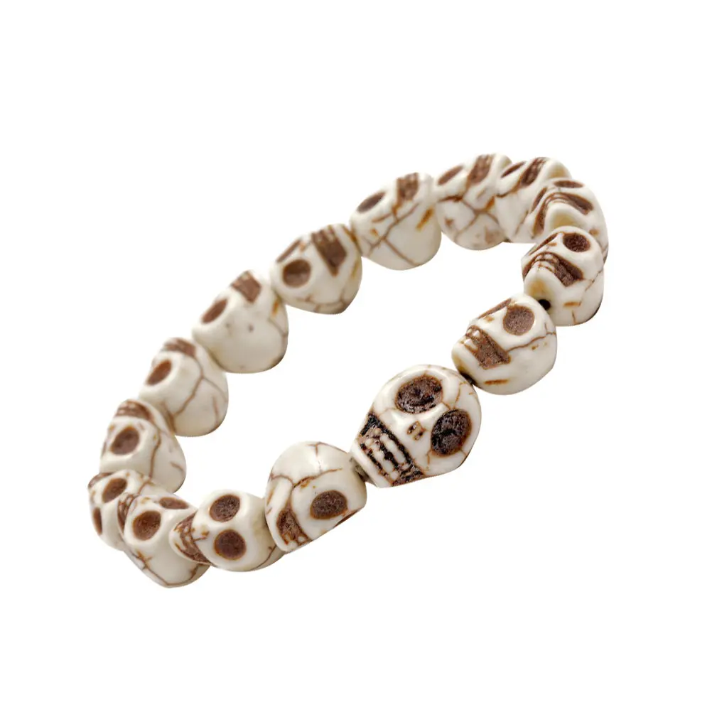 

Skull Headdress Bracelets Making Beads Jewelry Charms Craft Holes Unique DIY 2 Sets Loose Beads Premium Material Simple Shape