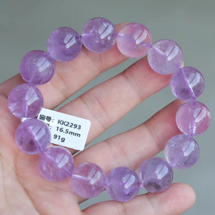 Natural Purple Amethyst Quartz Bracelet Round Beads Lavender Crystal Woman Men Crystal Lavender Amethyst 8mm 10mm 12mm AAAAAA