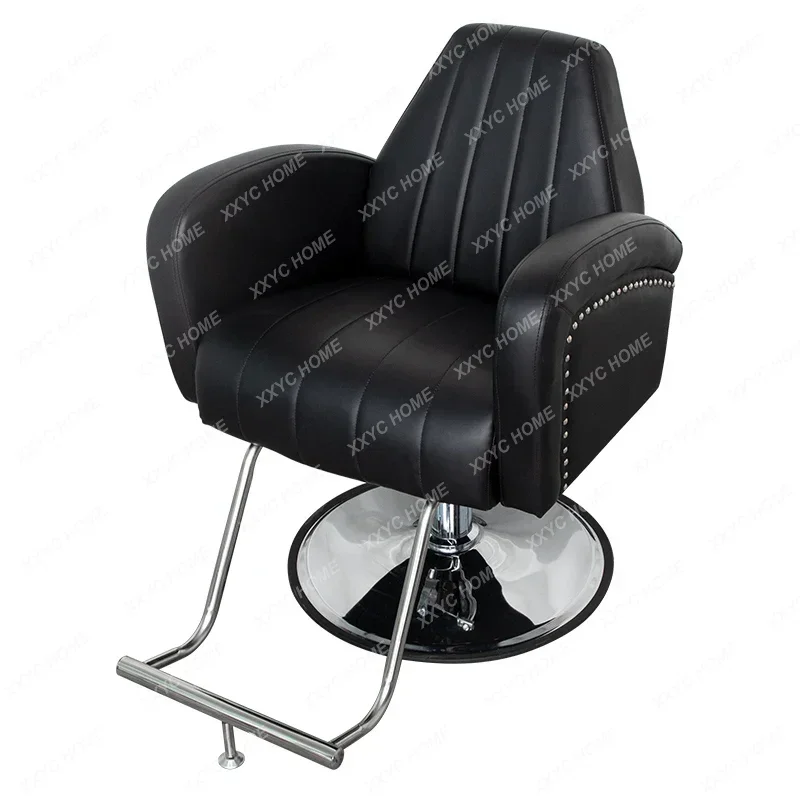 A  High-end hairdressing chair, fashionable and simple haircut, perm and dye, high-end barber shop stool ins of the same style