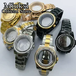 Miuksi 40mm sterile watch case sapphire glass fit NH35 NH36 NH34 ETA2824 2836 Miyota8215 Mingzhu DG2813 3804 PT5000 movement