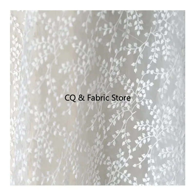 Maglia di organza piccolo matrimonio floreale tessuto di pizzo ricamato fai da te moda gonna abito abbigliamento accessori per cucire